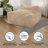 Brown  Large Faux Fur Armless Bean Bag Lounger