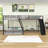 Twin over Full and Twin L-Shaped Triple Bunk Bed with Built-in Desk, Slide, and Full-Length Guardrails