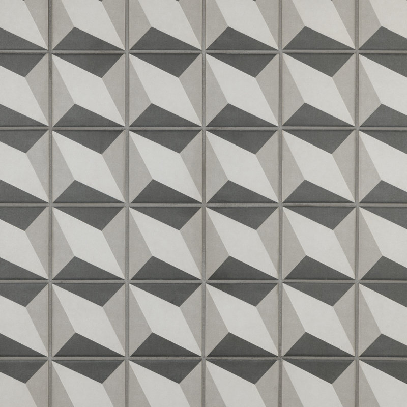 Twenties 4" x 4" Ceramic Patterned Wall & Floor Tile