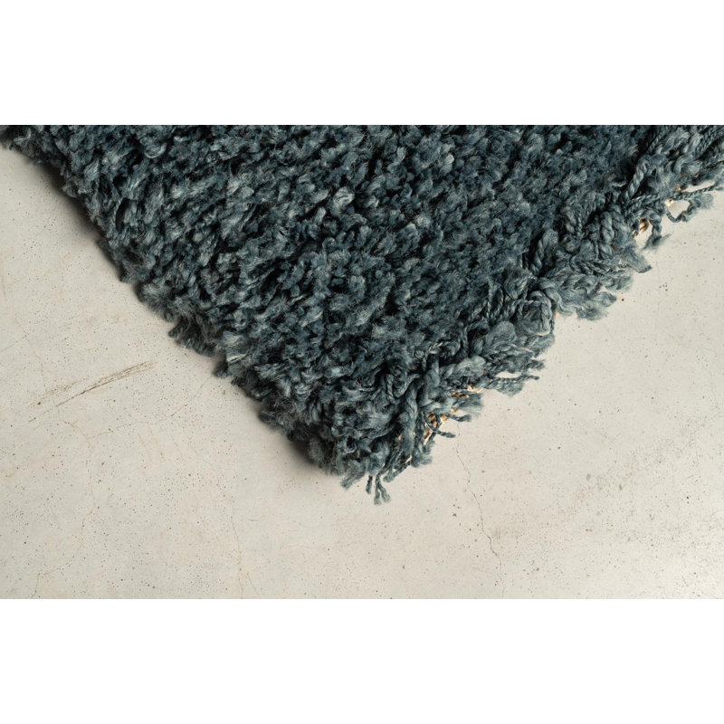 Solid Colour Area Rug, Blue, Rectangle 80 cm x 150 cm