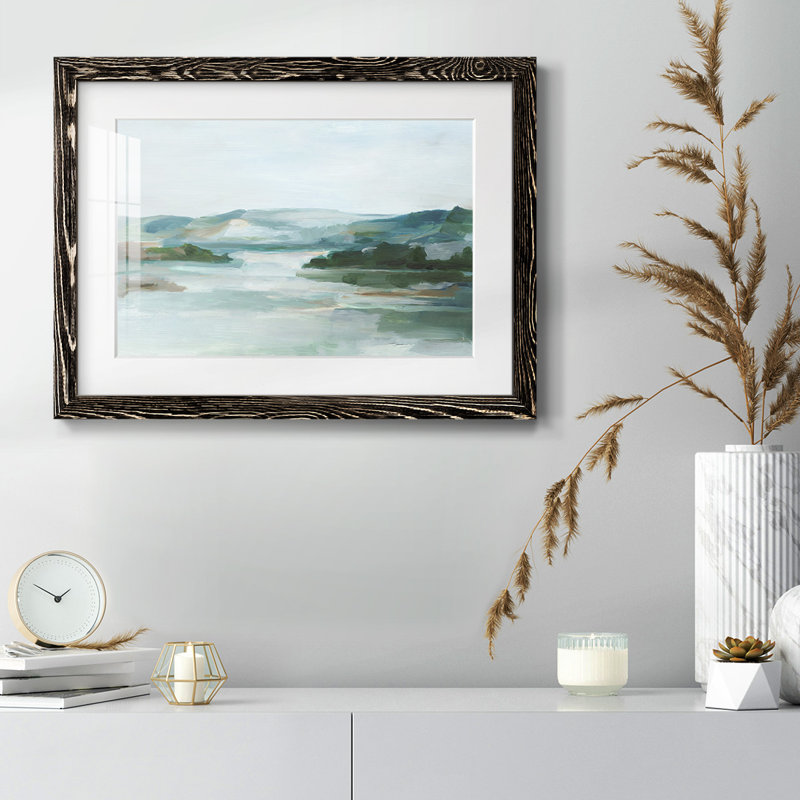 Misty Cove II, reproduction d'art encadrée, Noir, H 28 po x l 42 po x P 1,5 po