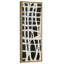 Abstrait ivoire et motif quadrillé noir sur fond bleu sarcelle foncé - impression sur toile encadrée de la chambre principale-1175582930-1175582940