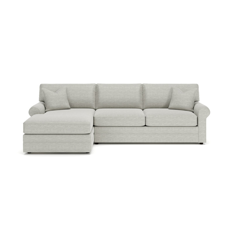 Charlie 2-Piece Sofa With Chaise Sectional, Canvas Canvas, Cruise Adrift