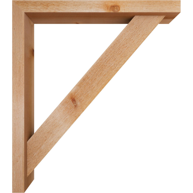 Support à scie brute grossière avec support décalé, l 4 po x P 28 po x H 32 po, cèdre rouge de l'Ouest, 32 x 28