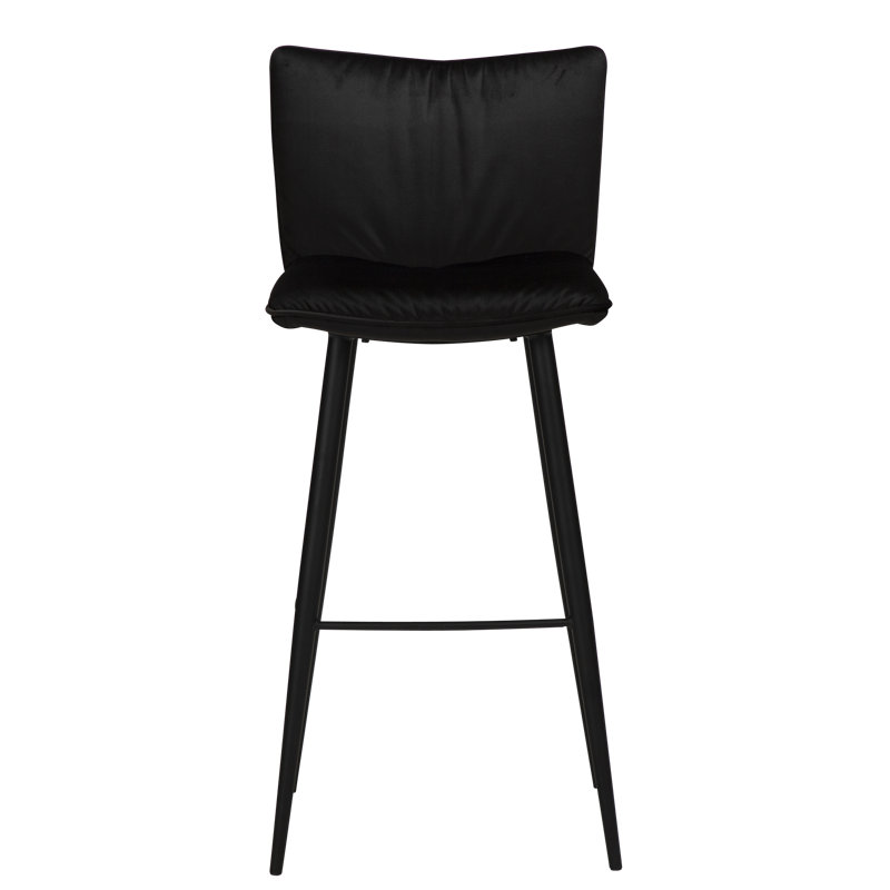 Upholstered Bar Stool, Black