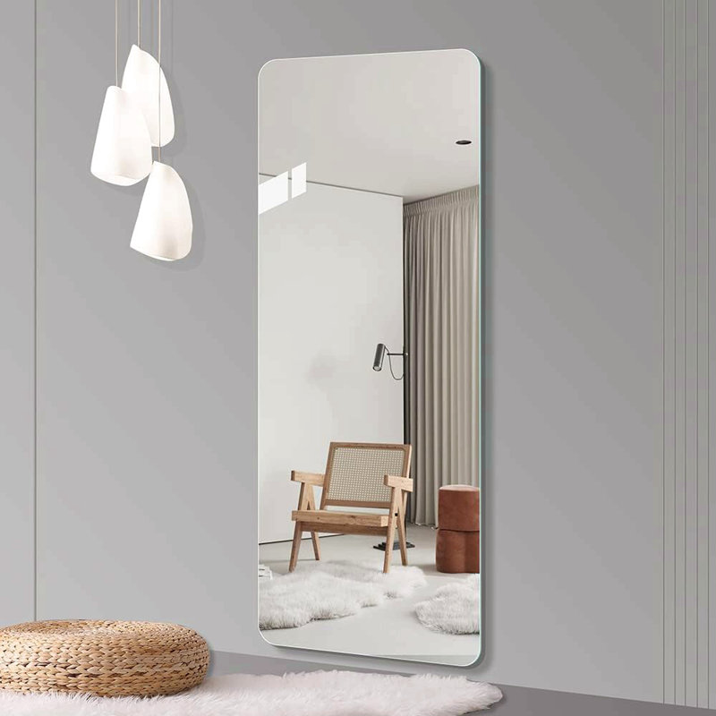 Full Body Round Corner Mirror For Living Room Bedroom Cloakroom Wall Hanging With Hanging Hole High Quality 5Mm Silver Mirror  Explosion-Proof Glass