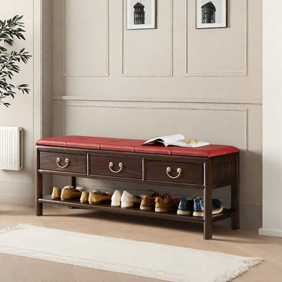 47.2in Retro style Shoe Storage Bench