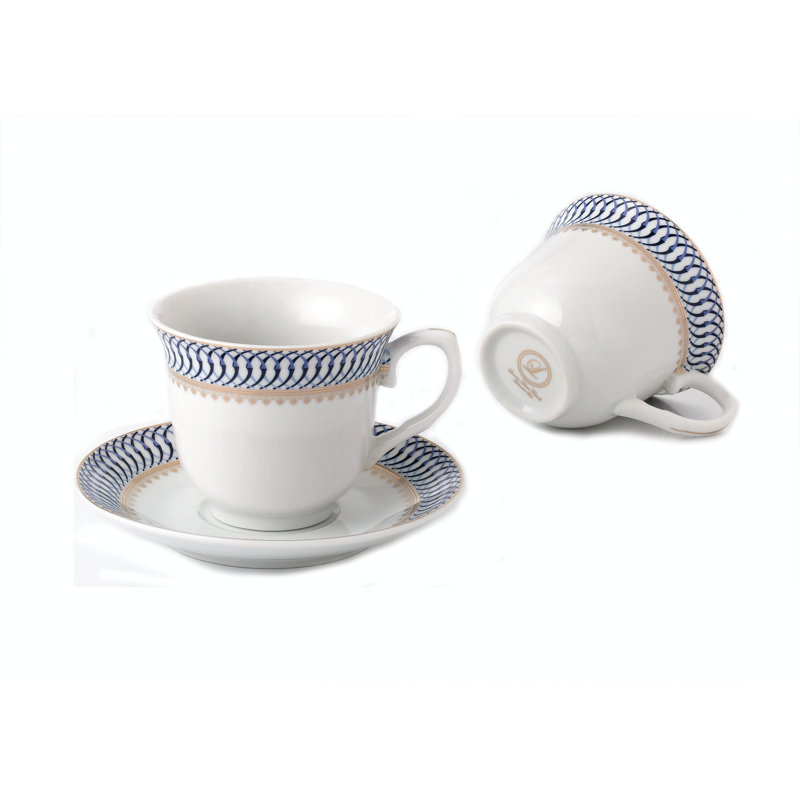 Porcelain Teacup and Saucer