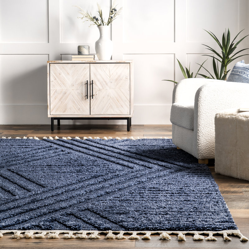 Tapis à poil long pour salle à manger Risette, Rectangle 10' x 14'