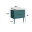 Meuble-lavabo 30 po à rayures aigue-marine, option autoportante, esthétique moderne, rangement spacieux avec - rayé, lavabo en céramique inclus, rangement, qualité supérieure