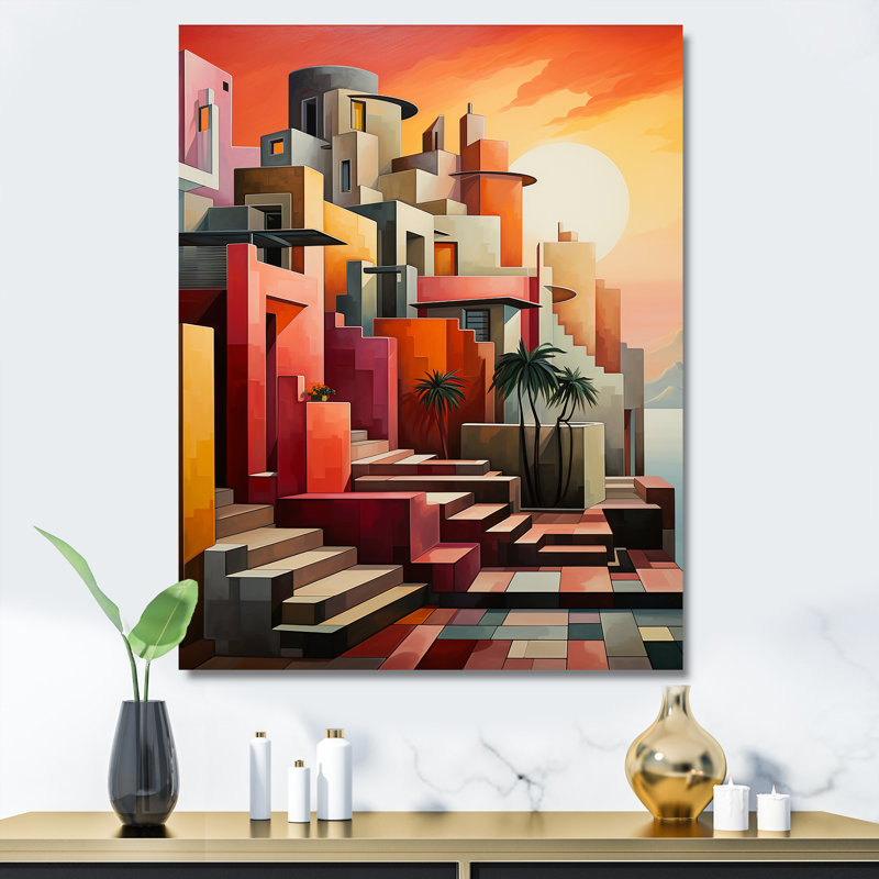 Monuments dévoilés Couchers de soleil III, H 44 po x l 34 po x P 1,5 po, Toile tendue