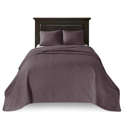 Reversible Purple Quilt Full/queen - Pre-washed Cotton Filling For Serene Nights Magnificent Quilting Bedding Grandeur A Peaceful Bedroom Environment Fascinating Tranquility
