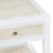  Mordcha Square Solid Wood and Raffia 1 Drawer 1 Shelf White End Table