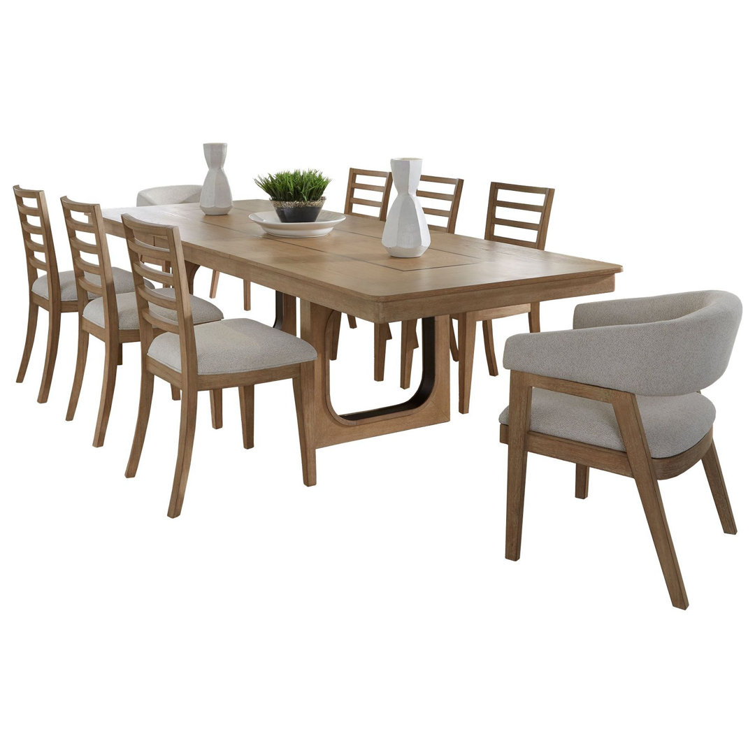 Pula 8 - Person Double Pedestal Dining Set Hokku Designs