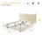 Branson Floating PU Leather Platform Bed With LED Lights & Tufted Headboard-879610011