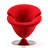 Tulip Modern Velvet Upholstered Metal Swivel Barrel Chair in Red-90543132