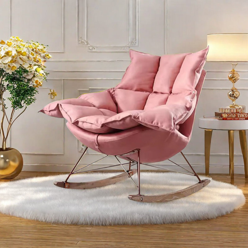 Chaise berçante Nordic Creative Leisure, Rose