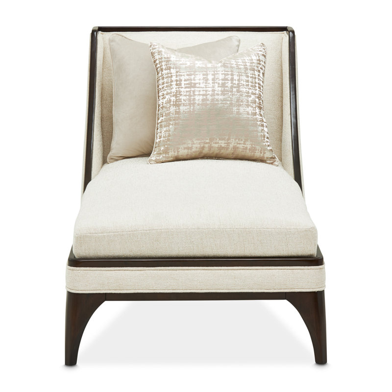 Paris Chic Armless Chaise - Cremini/Espresso