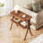 24.6'' Tall End Table Side Table With 2-Tier Storage Shelves And Solid Wood Legs-814716895