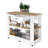 2-Drawer 2-Shelf Kitchen Island White And Light Oak