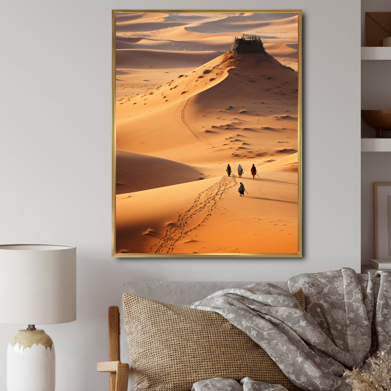 Brye Desert Walk Dreams IV, reproduction d'art sur toile, H 20 po x l 12 po x P 1 po, Or