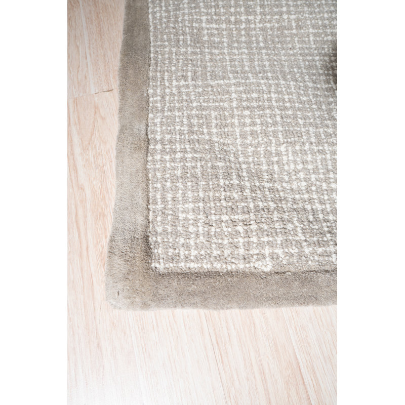 Hand-Tufted Timothy Light Brown Wool Transitional Rug, 5' x 8'
