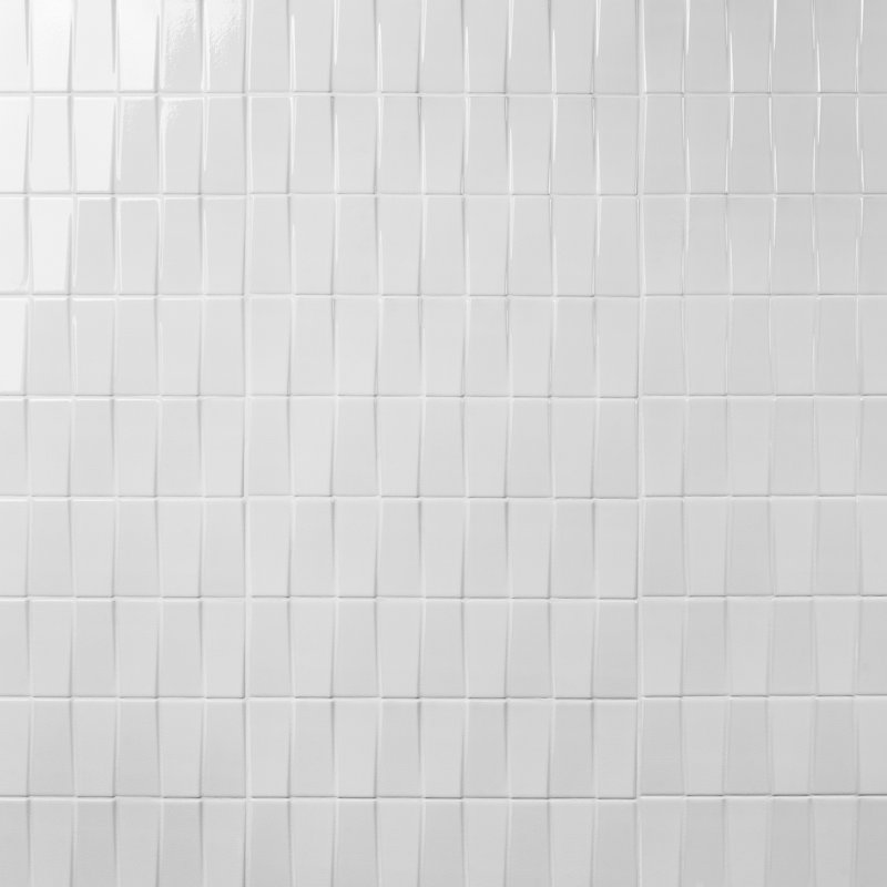 Carreau de mur de métro en céramique craquelé l 16,42 po x L 17,62 po Radiant Steps (7,62 pieds carrés / caisse), Blanc
