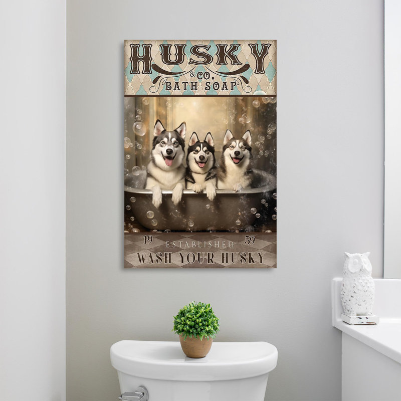" Husky Bath Soap ", 36" H x 24" W x 1.25" D