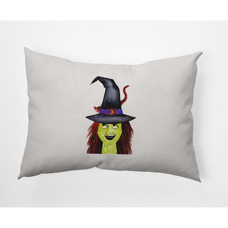 Ackerman Witches Hat Outdoor Rectangular Pillow Cover and Insert, White