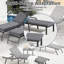 Ensemble de 2 chaises longues pour l'extérieur-332993836