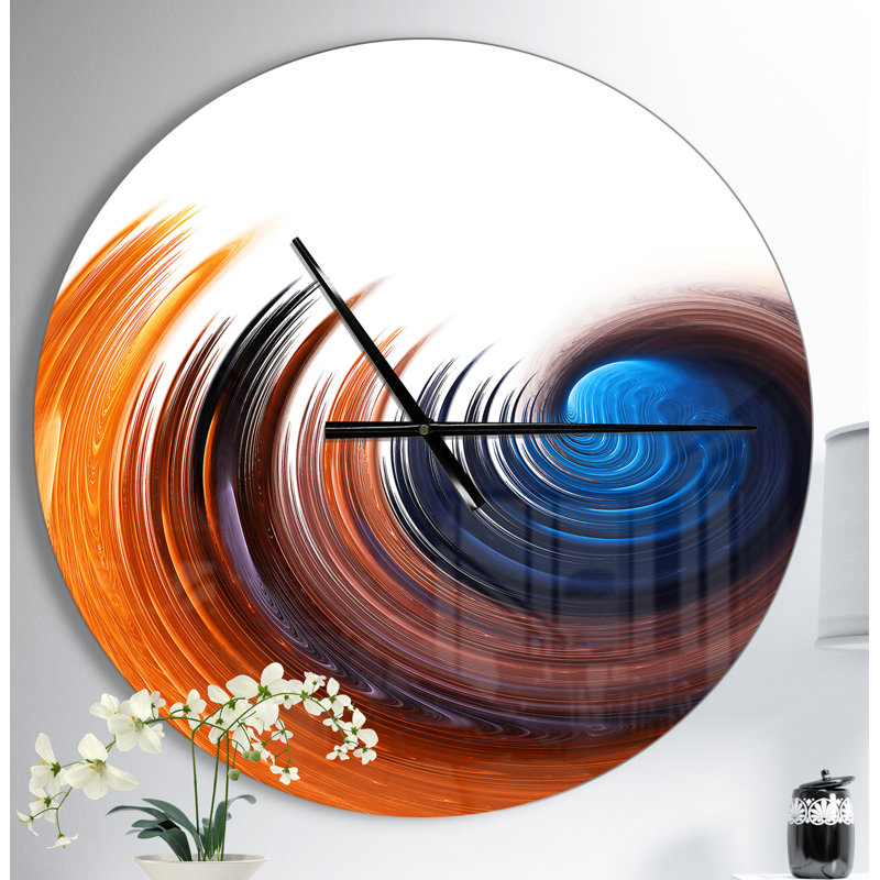 Elegant Spiral Design - Horloge murale moderne, Moyen