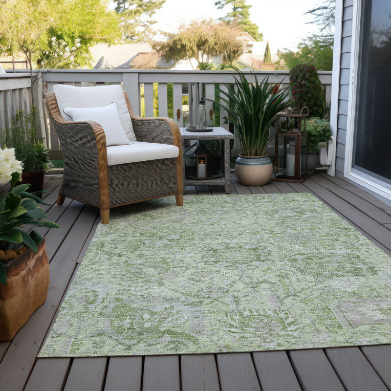 Red Rectangular Easy Care Washable Synthetic Rug