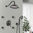 Single-Handle 4-Spray Patterns Bathroom Rain Shower Faucet With Body Jet Handshower(Valve Included)-126529209