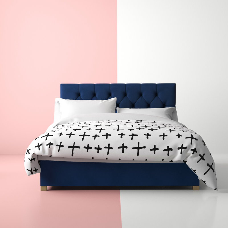 Samaira Fabric Upholstered Ottoman Bed Brushed Velvet, Small Double (4')
