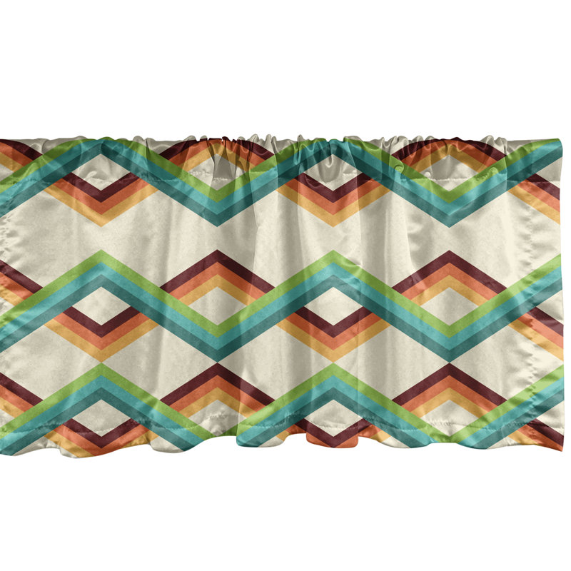 Multicolore cantonnière Ambesonne, L 54 po x L 12 po