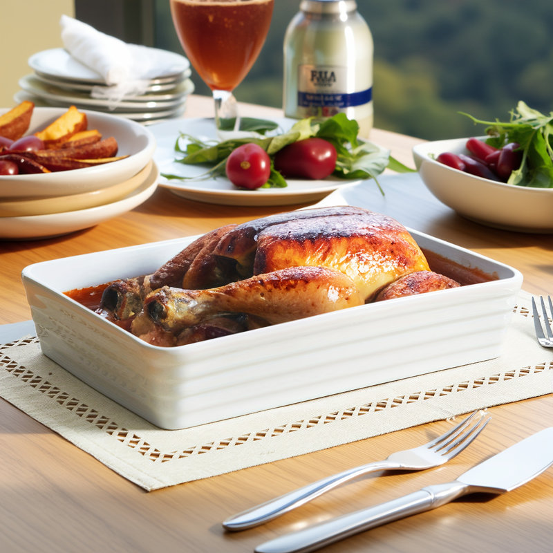 Set Of 3 Porcelain Baking Dishes, Rectangular Plates, Ideal For Lasagna, Cakes, & Daily Meals (sizes: 12"/6"/6")