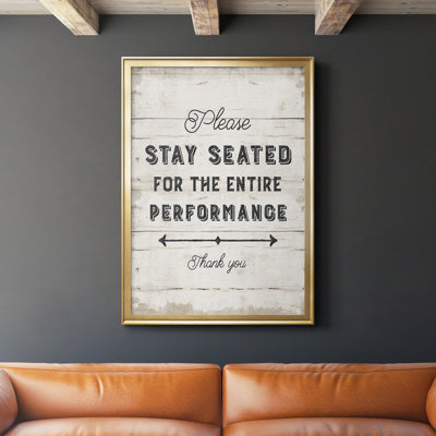 " Please Stay Seated "