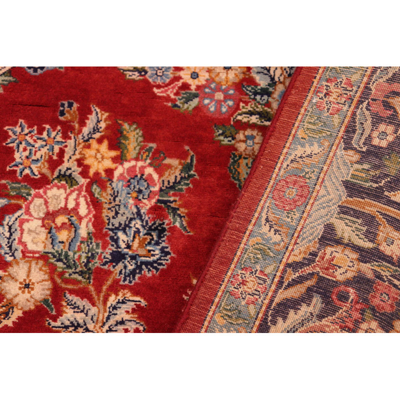 Tapis brun / rouge en laine noué à la main 6 pi x 9 pi 3 po Overt Surf Oriental