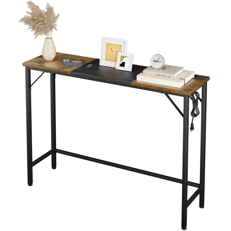 Afnan 39.3'' Console Table, Brown