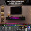 High Gloss TV Stand with Led Lights, Wall-mounted TV Cabinet up to 75"-1497207512
