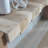 Rustic Modern Manufactured Wood Console Table With Step-Block Design