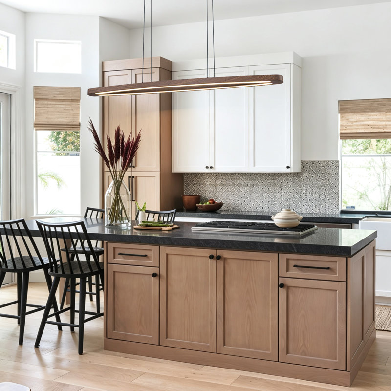 Modern Dimmable LED Linear Kitchen Island Pendant