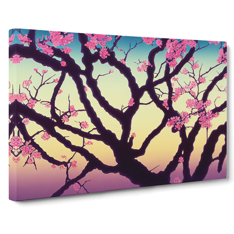 Charming Cherry Blossom Tree Flowers - Wrapped Canvas, 40cm H x 60cm W x 3cm D