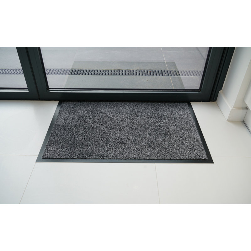 Aarianna Non-Slip Doormat, Silver Grey, Rectangle 50 x 80cm