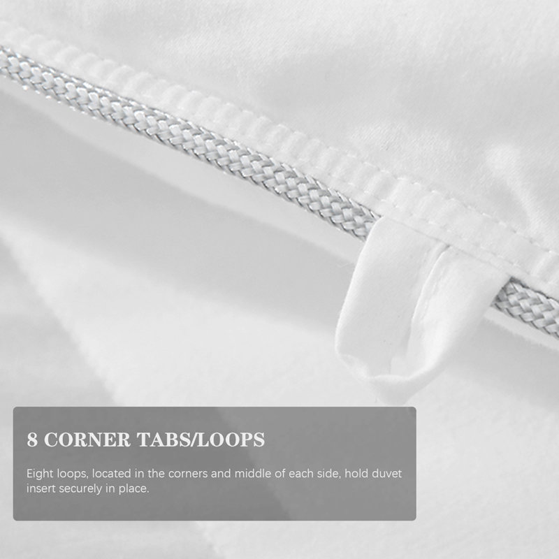 All‑Season Premium Feather‑Down Duvet Insert with Cotton Blend Soft Cover, Twin, Twin