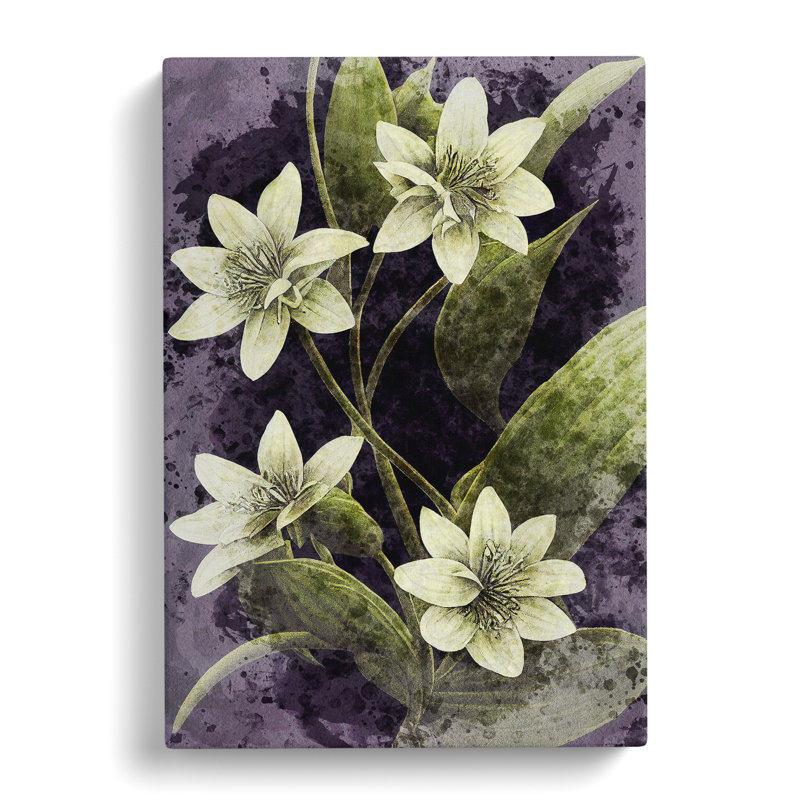 Flowers Water Painting No.1 - Wrapped Canvas, 60cm H x 40cm W x 3cm D