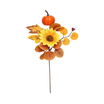 Décoration d'automne : guirlande de fleurs artificielles, tournesols, citrouilles, couronne de feuilles d'érable, fausses vignes d'automne, décor mural et de foyer pour Thanksgiving.
