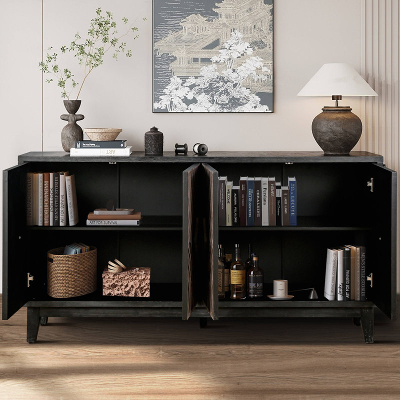 Buffet Mid Mid Century, Brun antique