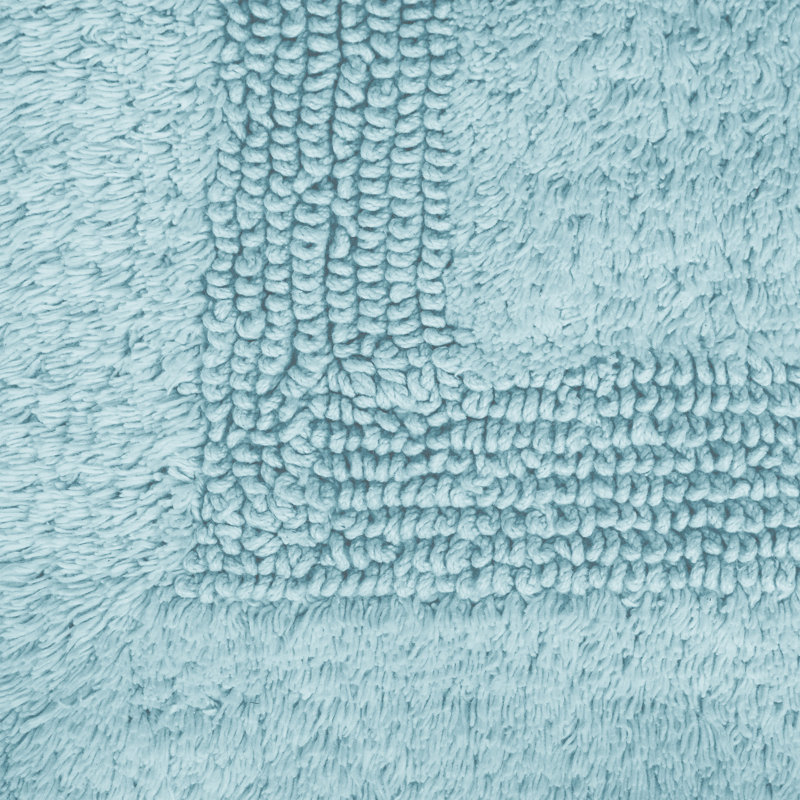 Edilio Cotton Bath Rug, Blue, 20'' W x 32'' L