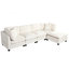Canapé modulaire rembourré avec repose-pieds de rangement amovible, 2 porte-gobelets cachés, canapé modulaire